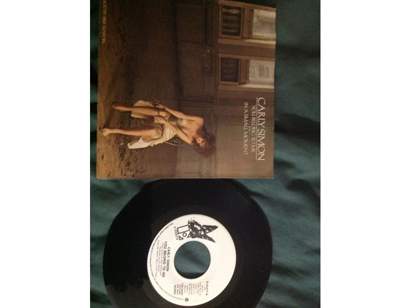 Carly Simon - You Belong To Me Elektra Records Promo 45 Single With Picture Sleeve Vinyl NM