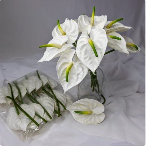 Anthurium Small White - Realistic Artificial Flowers - Image 2