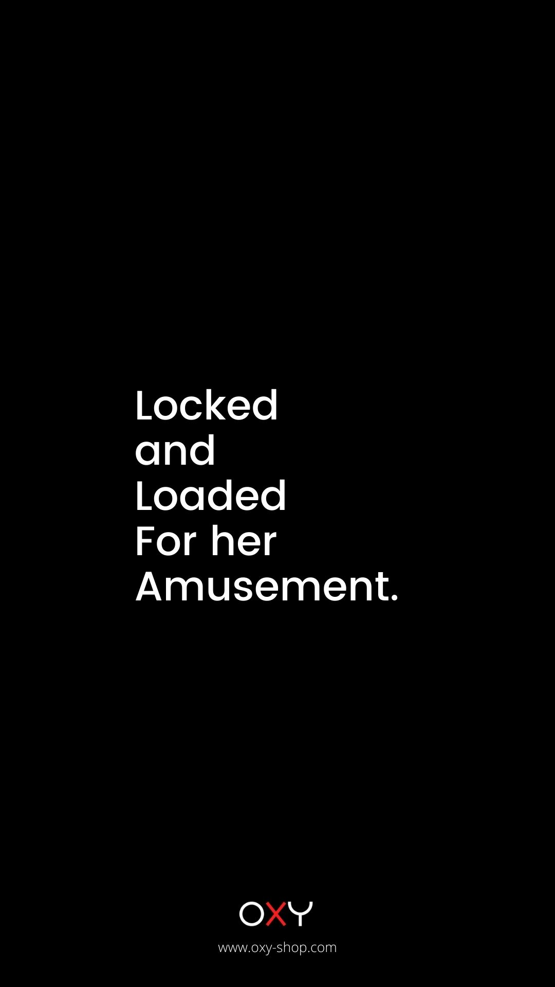Locked and loaded for her amusement. - BDSM wallpaper