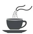 icon illustration d'une tasse de thé on l'on verse de l'eau chaud pour des conseils de préparation du thé minceur jouvence de la marque française 