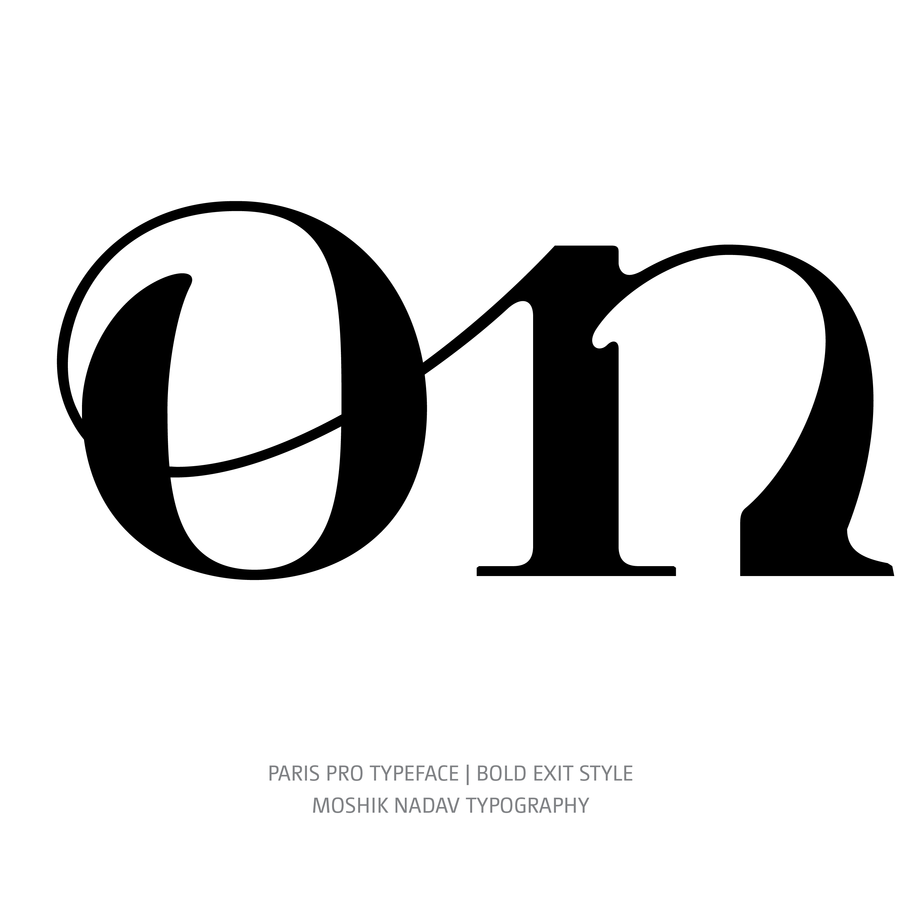 Paris Pro Typeface Bold Exit OP alternative ligature