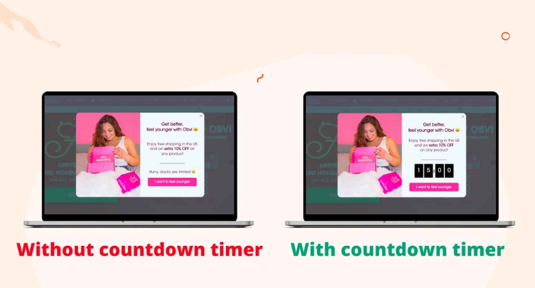 Tiered discounts with countdown timer