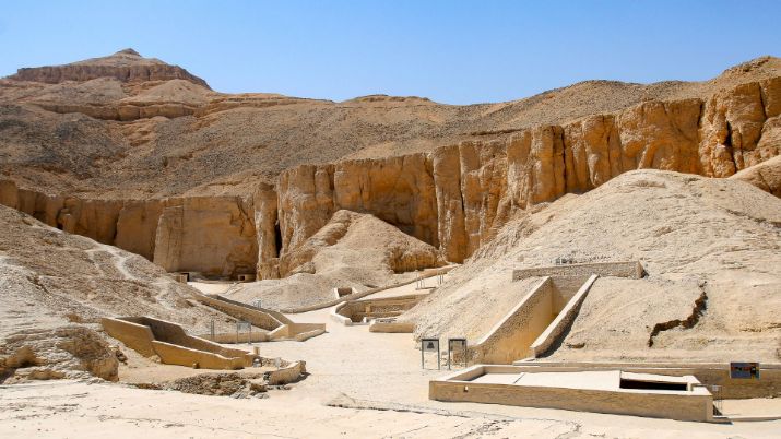 Multiple tombs in the Valley of the Kings