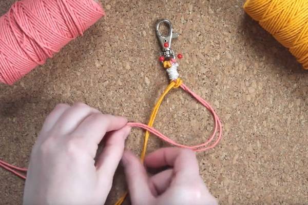 DIY face mask holder lanyard tutorial image 15