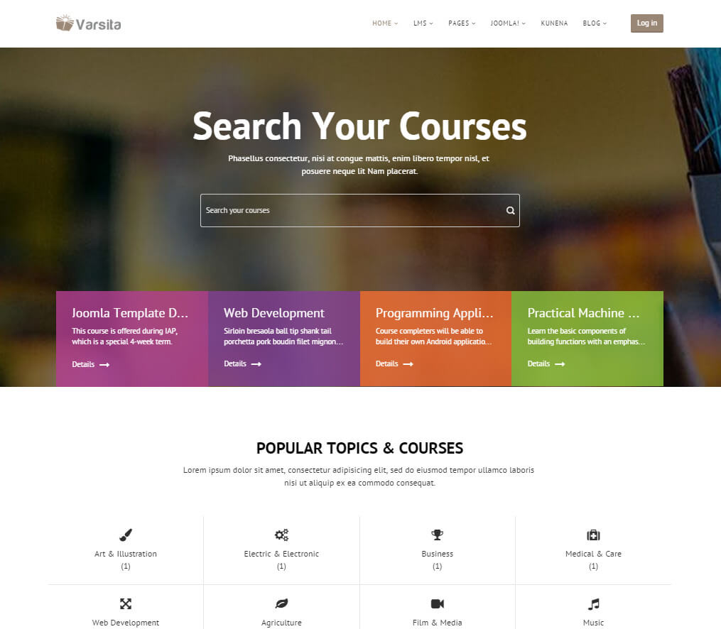 Shaper Varsita - шаблон для CMS Joomla