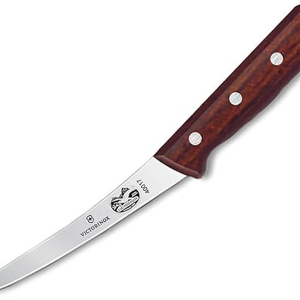Victorinox 6" Professional Boning Knife, Curved Blade, Semi-stiff, Maple Wood Handle 5.6606.15