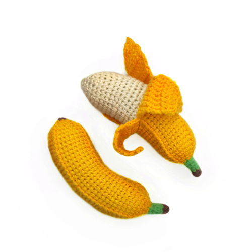 BABY BANANA crochet pattern PDF - Crochet Food Pattern No Sew Crochet Play Food Pattern Montessori Toy Fruit Pattern Amigurumi Crochet Food