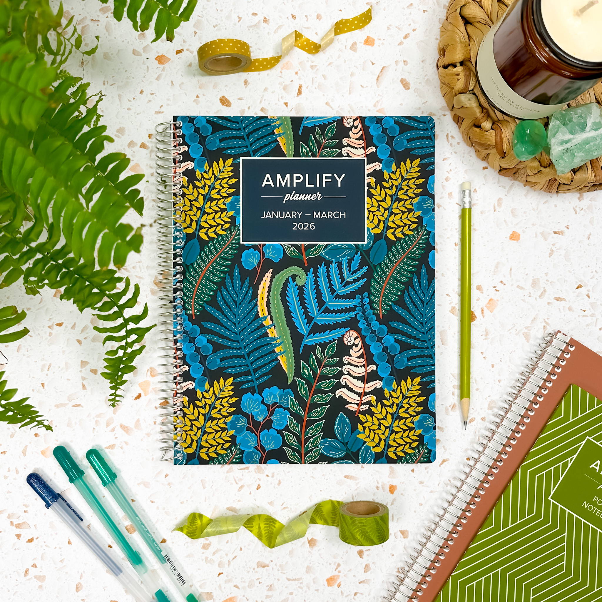 amplify planner 2025 daily planner in red