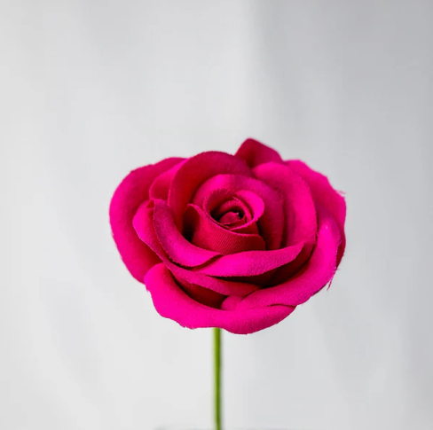 Solid Fuschia Velveteen Bloom -Realistic Artificial Flowers - Image 2