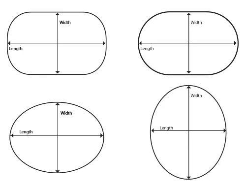 oval tablecloths dimensions chart