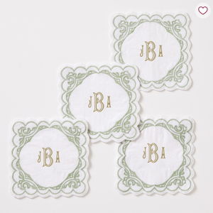 Bespoke Embroidered Coasters, Set of 4 Mark and Graham
