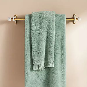 Anthropologie | Plush Turkish Cotton Hand Towel (Color Moss)