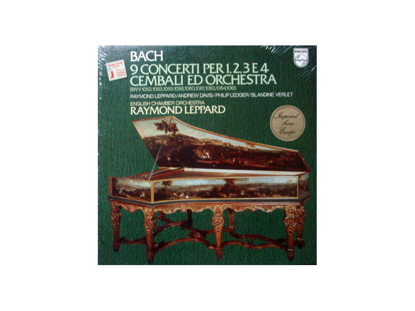 ★Sealed★ Philips / LEPPARD, - Bach 9 Concertos for 1,2,3 & 4 Harpsichords, 3LP Box Set!