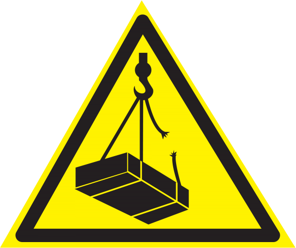 Векторный знак «Опасно. Возможно падение груза. W 06»