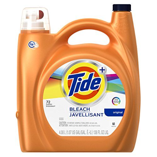 Tide Plus Bleach Alternative Liquid Laundry Detergent vs Tide Pods 4in