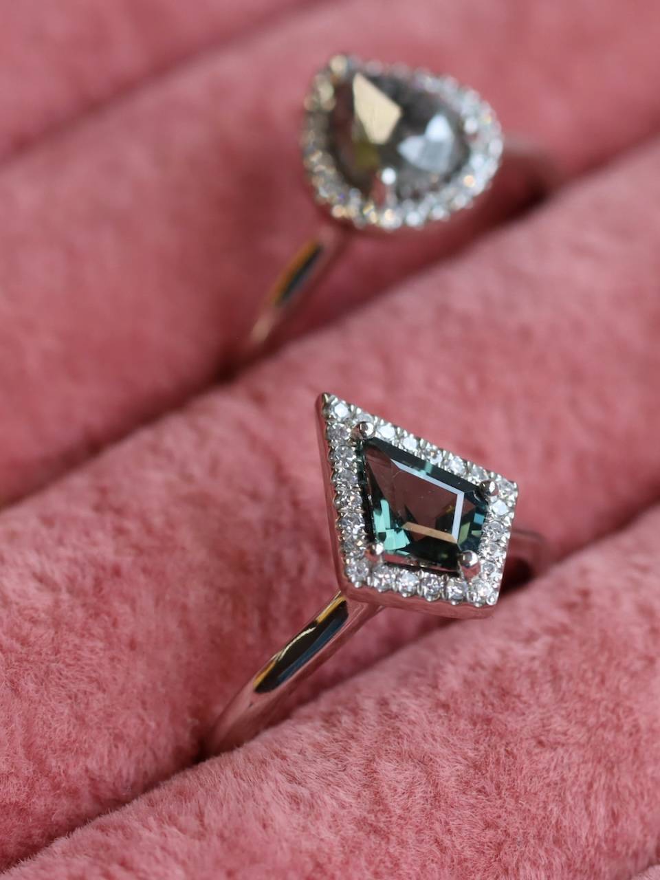 Halo engagement rings