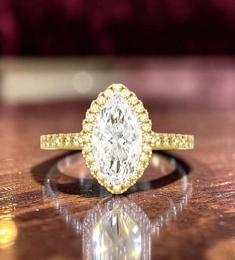Choose yours Cushion and Marquise Diamond Engagement Rings Pobjoy Diamonds