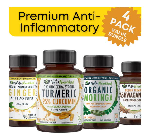 PREMIUM BUNDLE: Curcumin, Moringa, Ashwagandha, Ginger Bundle