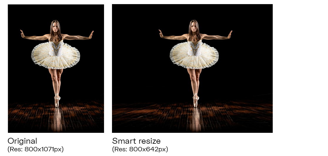 Smart resize in action Smart resize in action