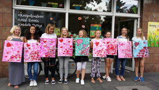 painting partys kinder und bilder mit herzen