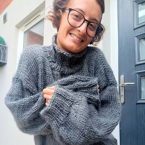 Straight needle sweater - knitting pattern