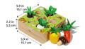 Montessori Vegetable Set dimensions.