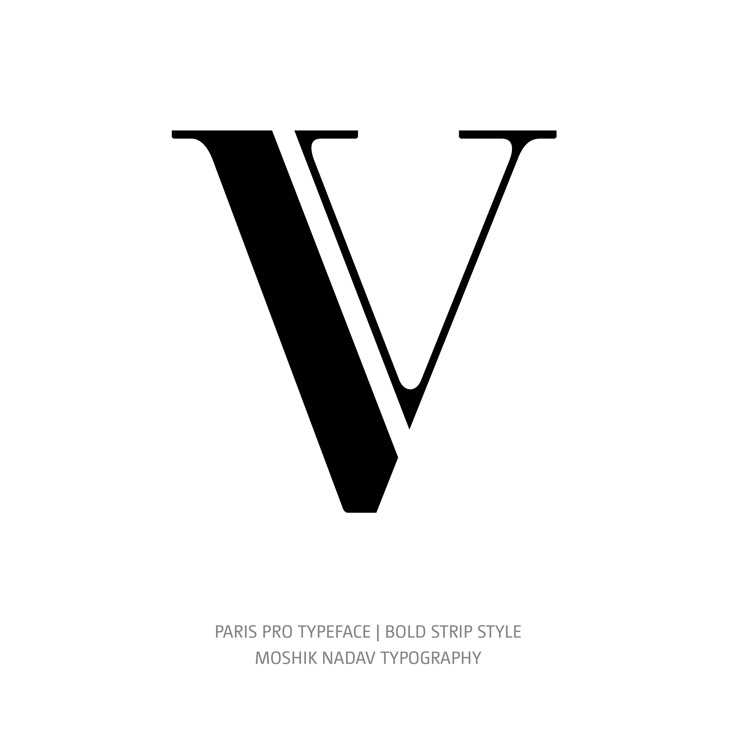 Paris Pro Typeface Bold Strip V