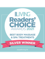 “SILVER Winner for the Best Body Massage & Spa Treatments” Expat Living Readers’ Choice Awards 2021