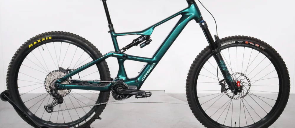 an Orbea Rise LT H10 Wild full suspension electric mountain bike