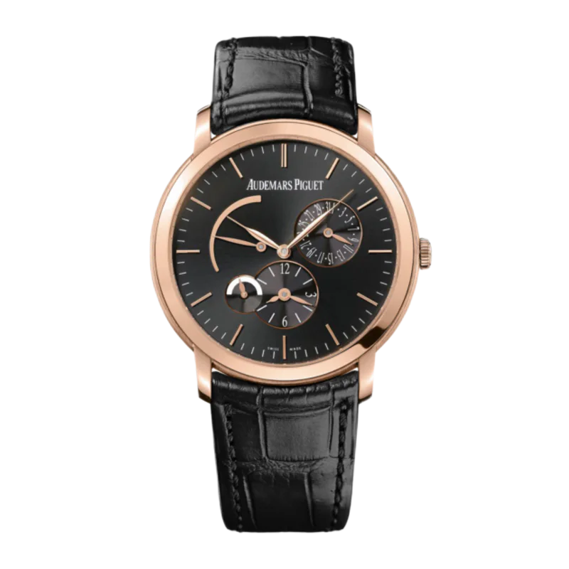 Dual Time 18K Rose Gold Men’s Watch, image 1