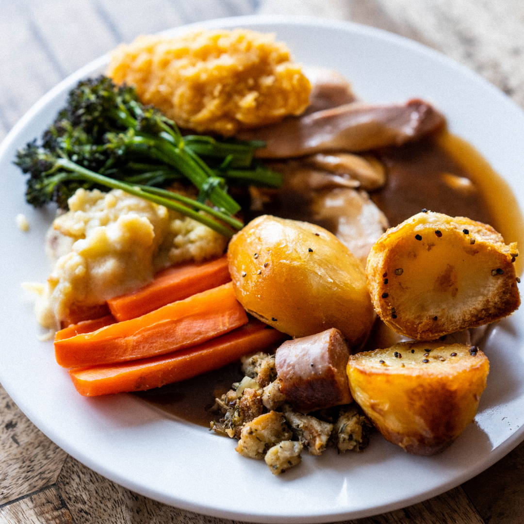 Roast dinner with gravy