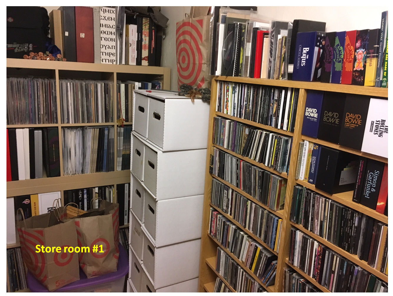 7" singles, LP's, CD (rack #2), box sets