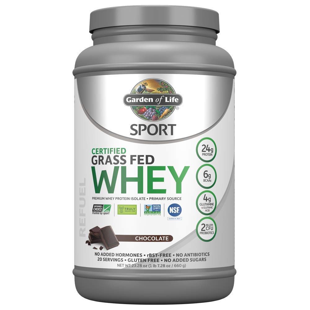 Optimum Nutrition Gold Standard 100 Whey Protein Powder Vs Garden Of Life Sport Certified Grass Fed Whey Protein Isolate Slant