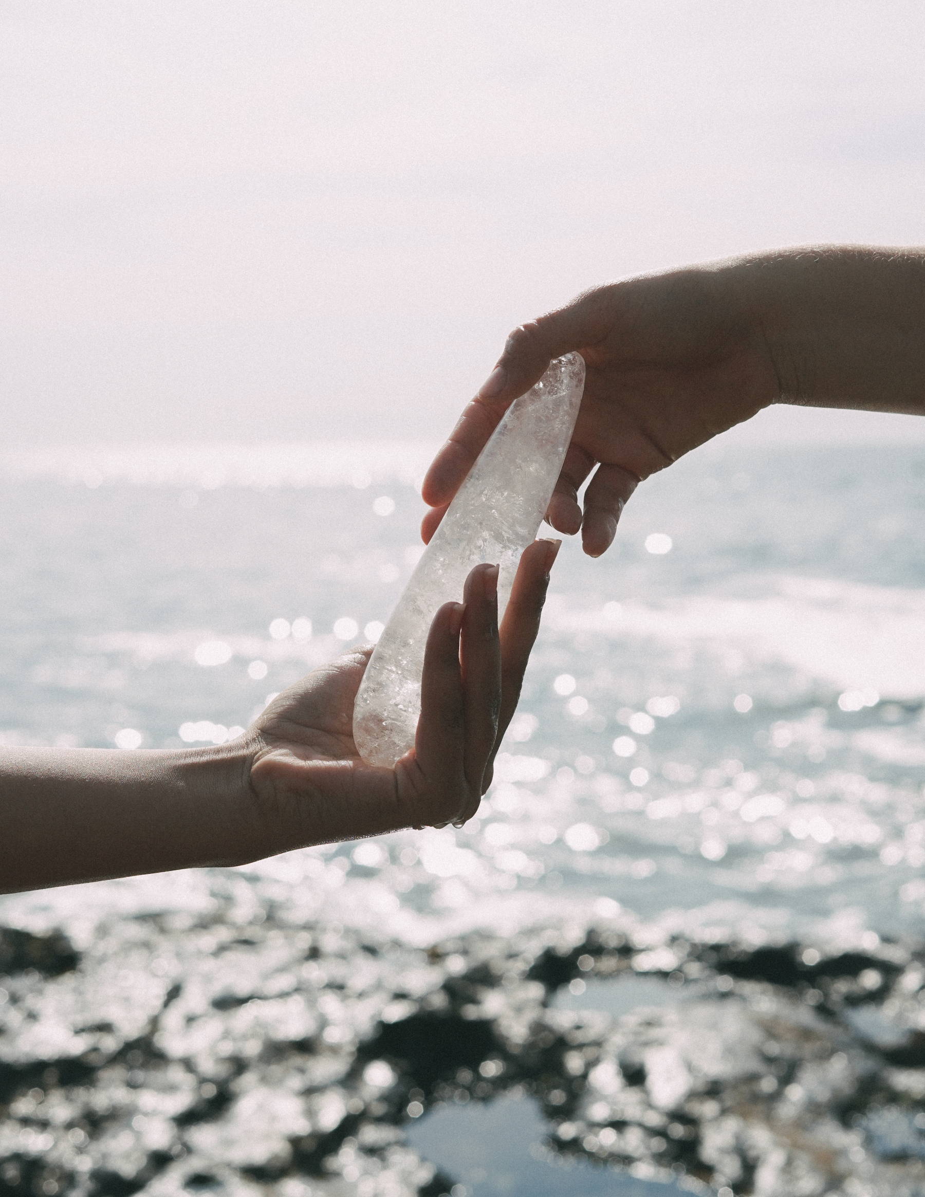 Women Holding Yoni Egg in Hands