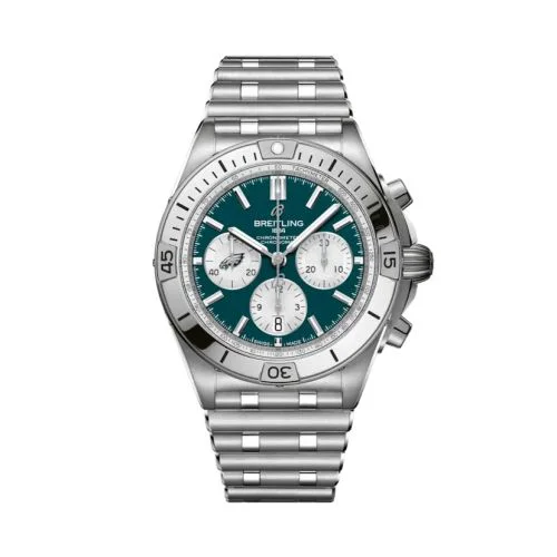 Chronomat B01 42 NFL Philadelphia Eagles / Rouleaux