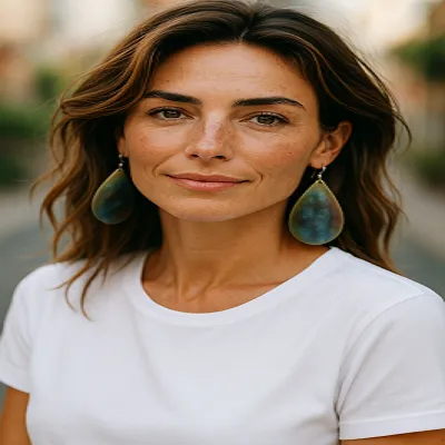 Fluid Art Resin Tear Drop Earrings