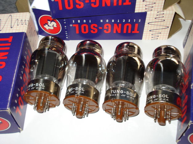 TUNG-SOL 6550 QUAD NOS  tubes, matched,  black flat pla...