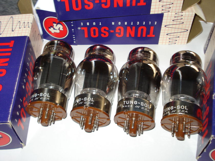 TUNG-SOL 6550 QUAD NOS  tubes, matched, genuine USA I960 year.  black flat plates, ORIGINAL, 1960, PERFECT