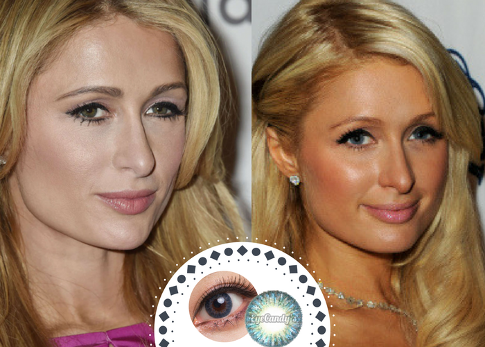 Paris Hilton Blue contact lenses