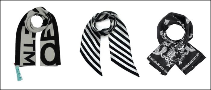 Versace Black and White Scarf