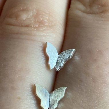 925 Sterling Silber Mini Schmetterling Ohrstecker