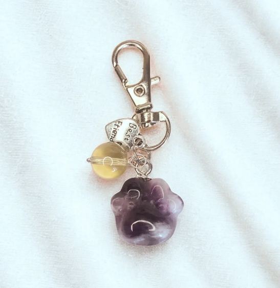 Amethyst & Citrine Pet Crystal Pendant