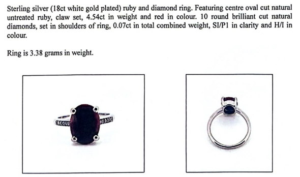 Natural Ruby & Diamond Ring (4.54ct)