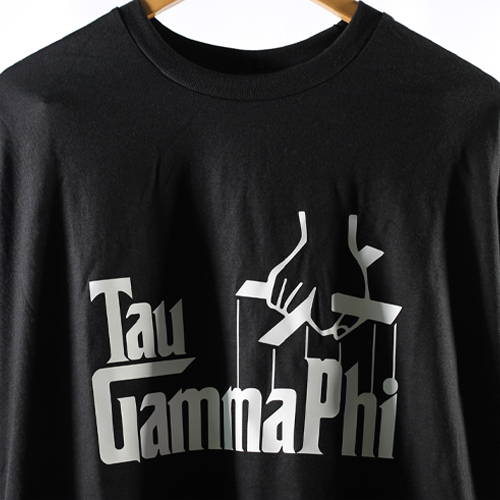 black cotton shirt with Tau Gamma Phi print in manila philippines
