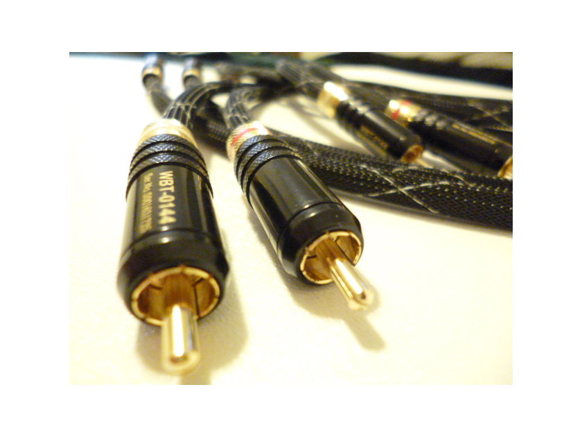 Schmitt Custom Audio WBT-0144 Locking RCA Cables 1 meter 1pair