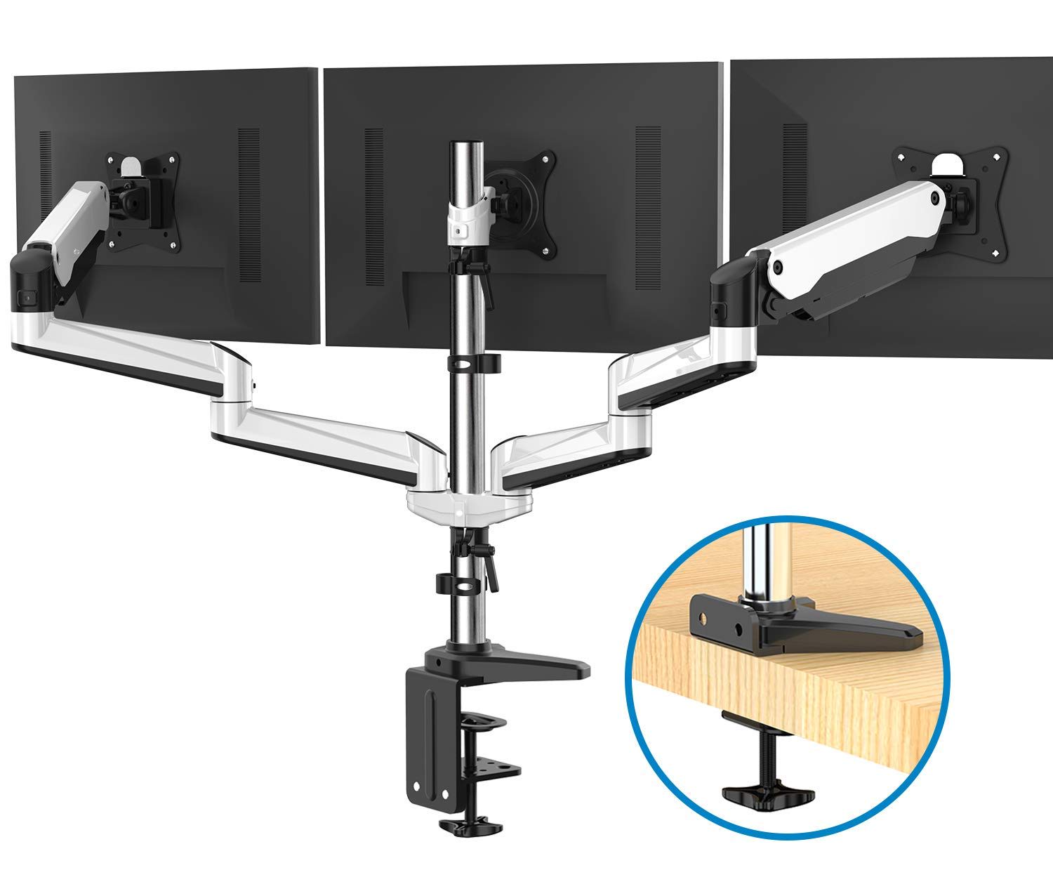 AmazonBasics Premium Single Monitor Display Mounting Arm vs Huanuo