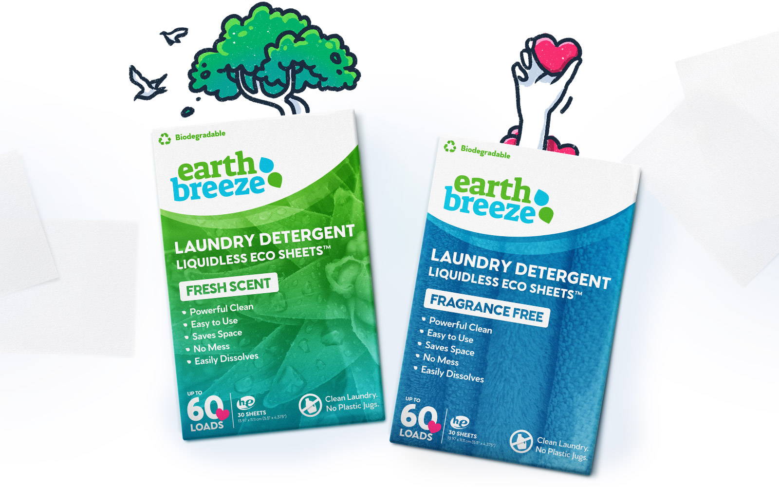 Earth Breeze Eco Sheets - Eco Friendly Laundry Detergent Sheets