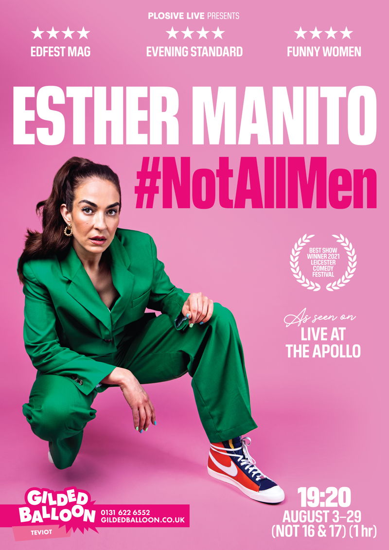 The poster for Esther Manito: #NotAllMen