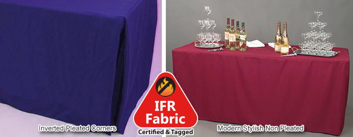 fire retardant fitted tablecloths