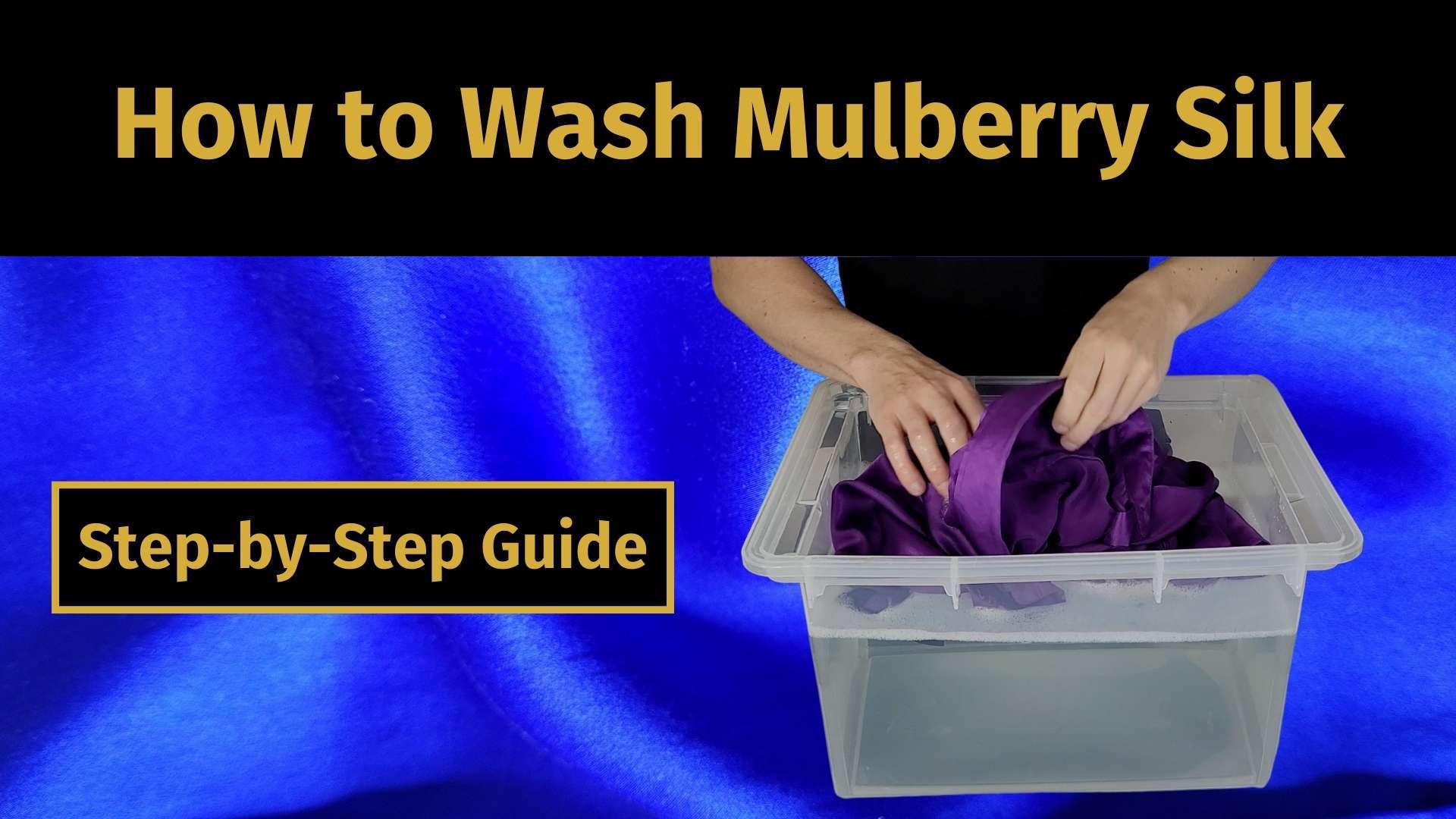how to wash mulberry silk banner image with a picture of a man washing a mulberry silk shirt in the tub full of soapy water